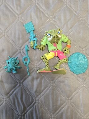 Vintage 1990 Teenage Mutant Ninja Turtles Napoleon Bonafrog Action Figure